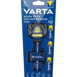 Pandelampe Varta Work Flex Sensor H20 - sort