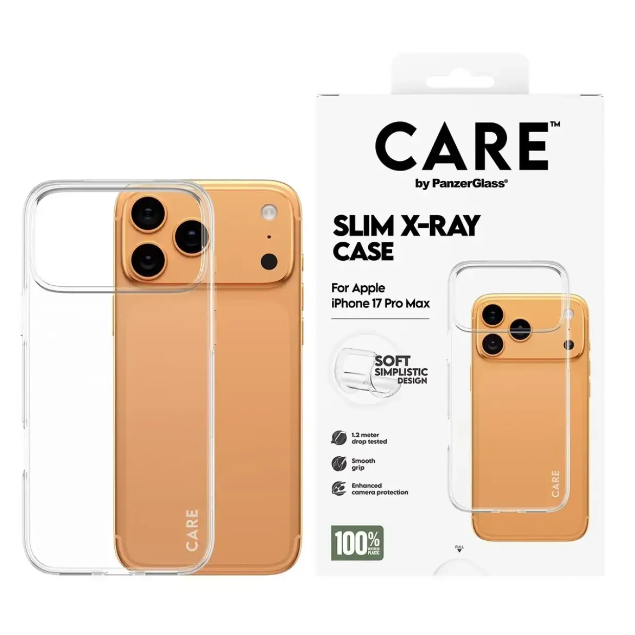 PanzerGlass CARE Fashionable Case Transparent X-Ray Soft Basic iPhone 17 Pro Max