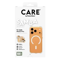 PanzerGlass CARE Fashionable Case Samba Transparent w. White MagSafe iPhone 17 Pro