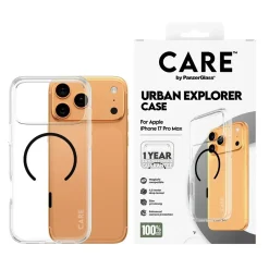 PanzerGlass CARE Flagship Case Transparent Urban Explorer w. Black MagSafe iPhone 17 Pro Max