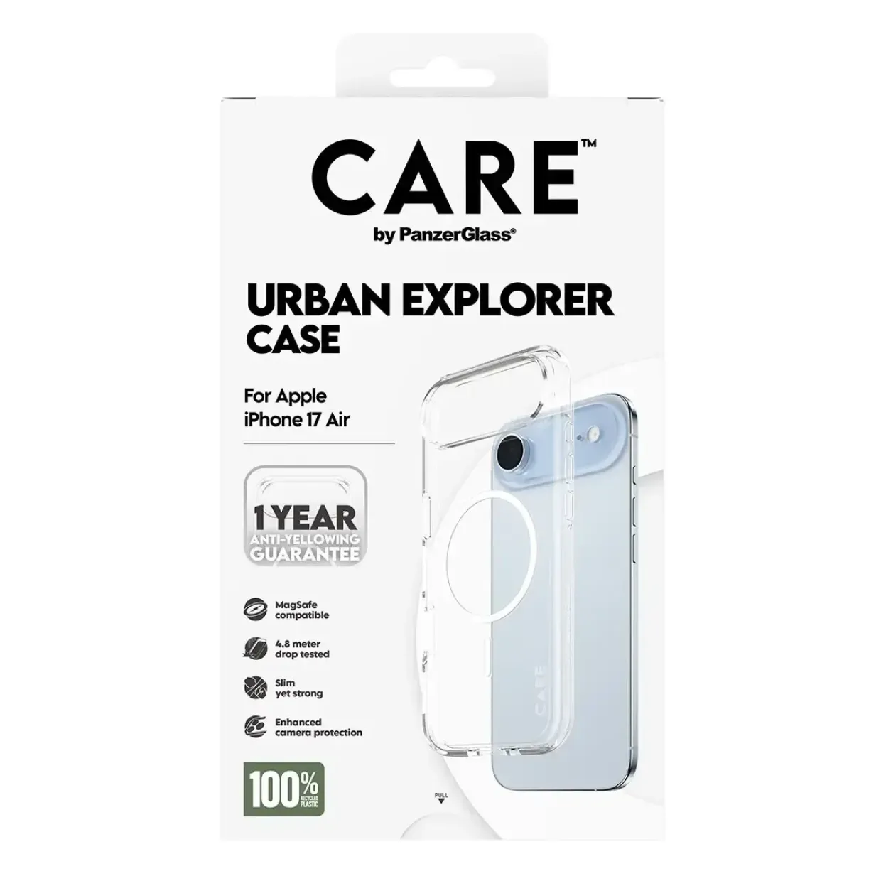 PanzerGlass CARE Flagship Case Transparent Urban Explorer w. White MagSafe iPhone 17 Air