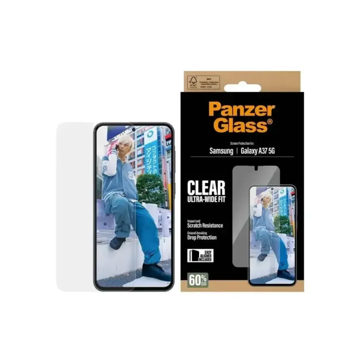 PanzerGlass PG Screen Protector Galaxy A36 5G UWF w. EasyAligner
