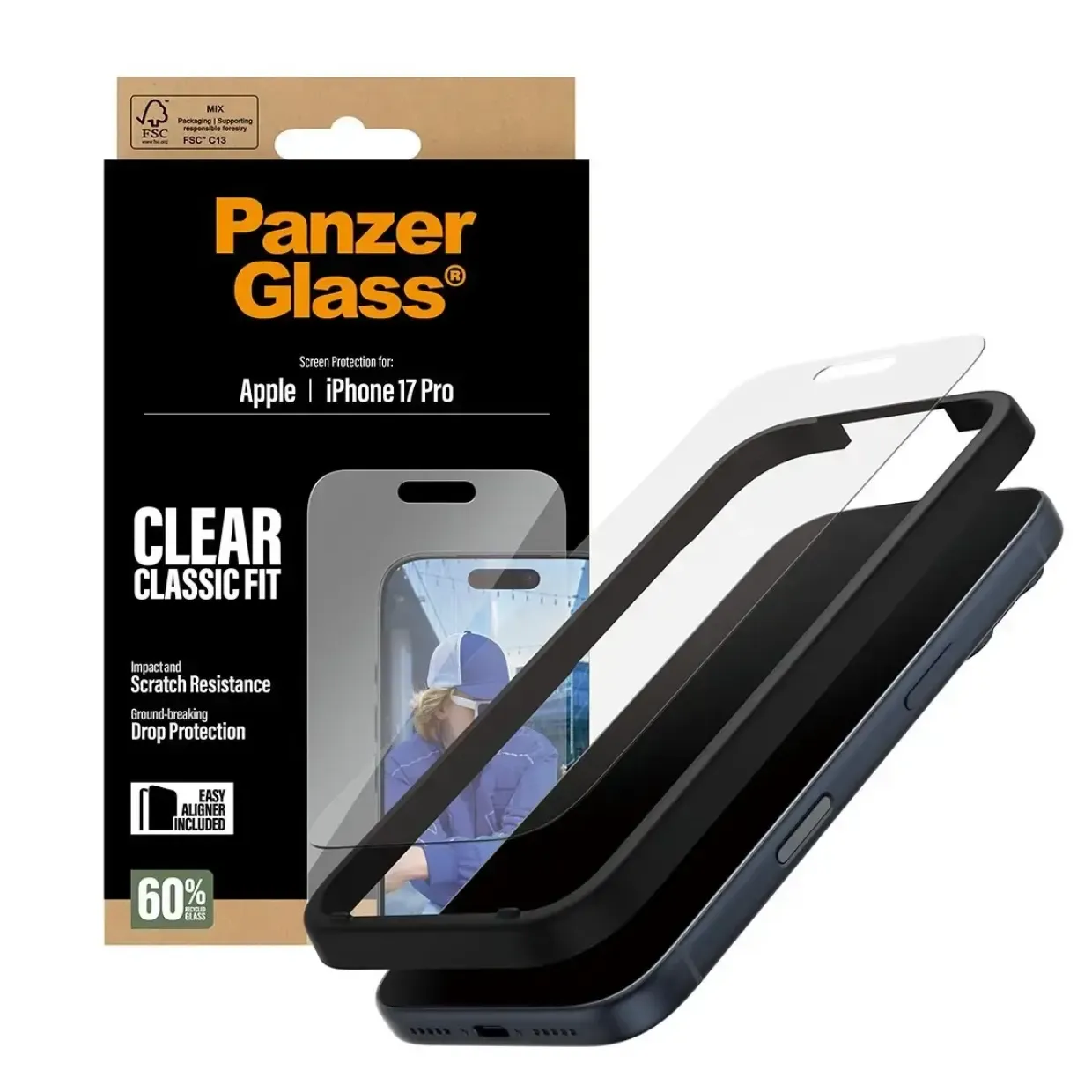 PanzerGlass Screen Protector iPhone 17 Pro Classic Fit