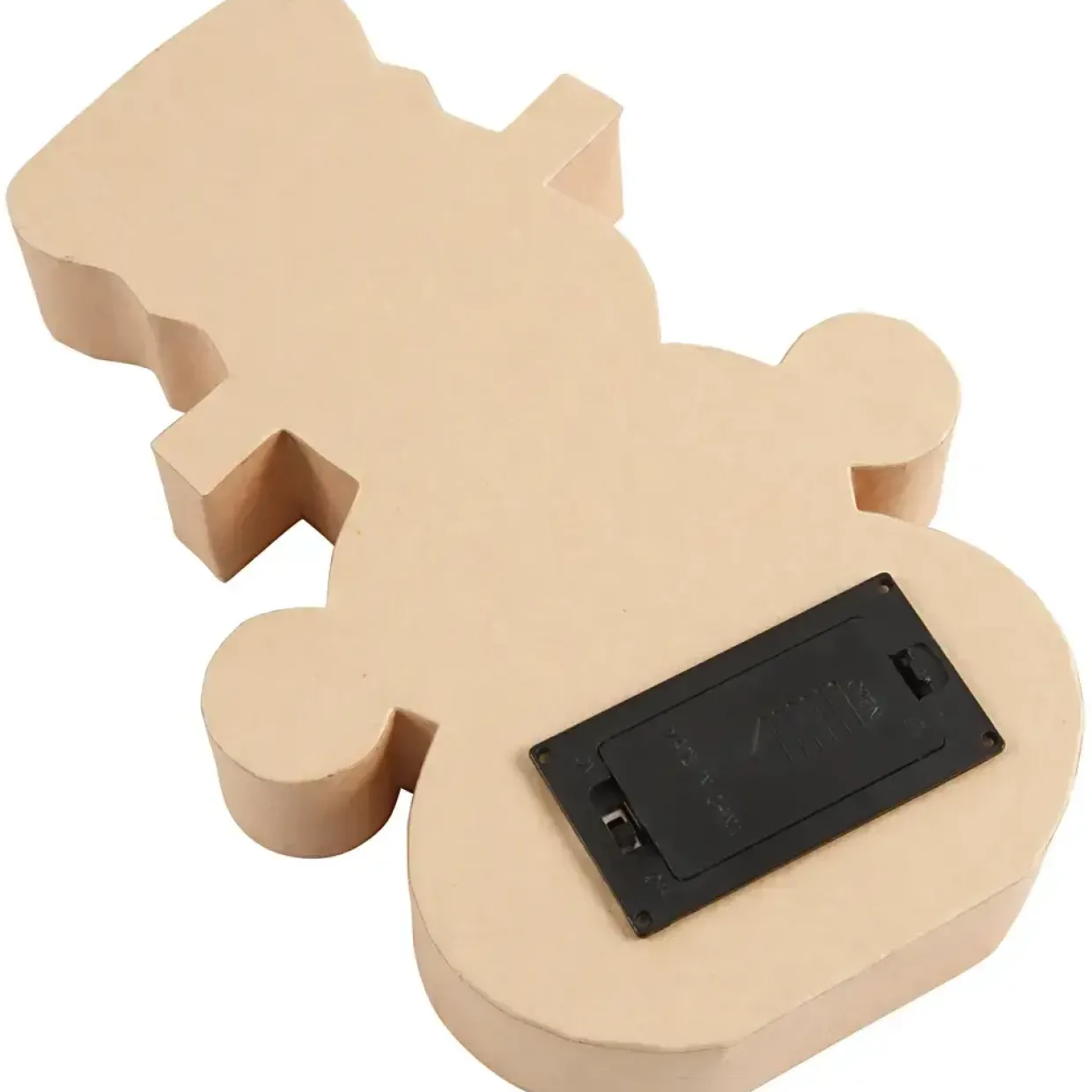 Papfigur med indbygget lys, snemand, H: 27 cm, B: 17,5 cm, 1stk., dybde 4 cm