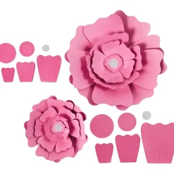 Papirblomster, rosa, diam. 15+25 cm, 230 g, 2stk.