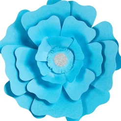 Papirblomster, turkis, diam. 15+25 cm, 230 g, 2stk.