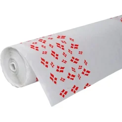 Papirdug med flag rød/hvid 120x5.000cm 100% genbrugspapir