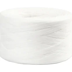 Papirgarn Raffia - B: 7-8 mm hvid - 100m