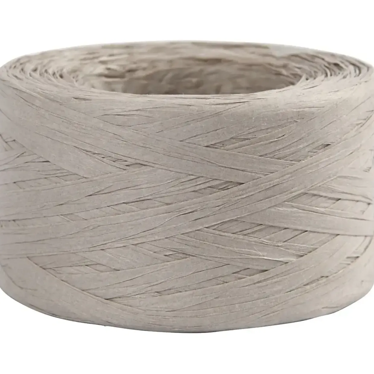 Papirgarn Raffia - B: 7-8 mm lys grå - 100m