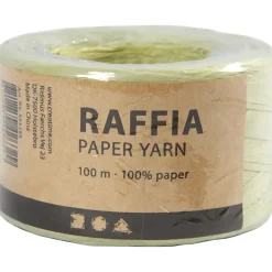 Papirgarn Raffia - B: 7-8 mm lys grøn - 100m