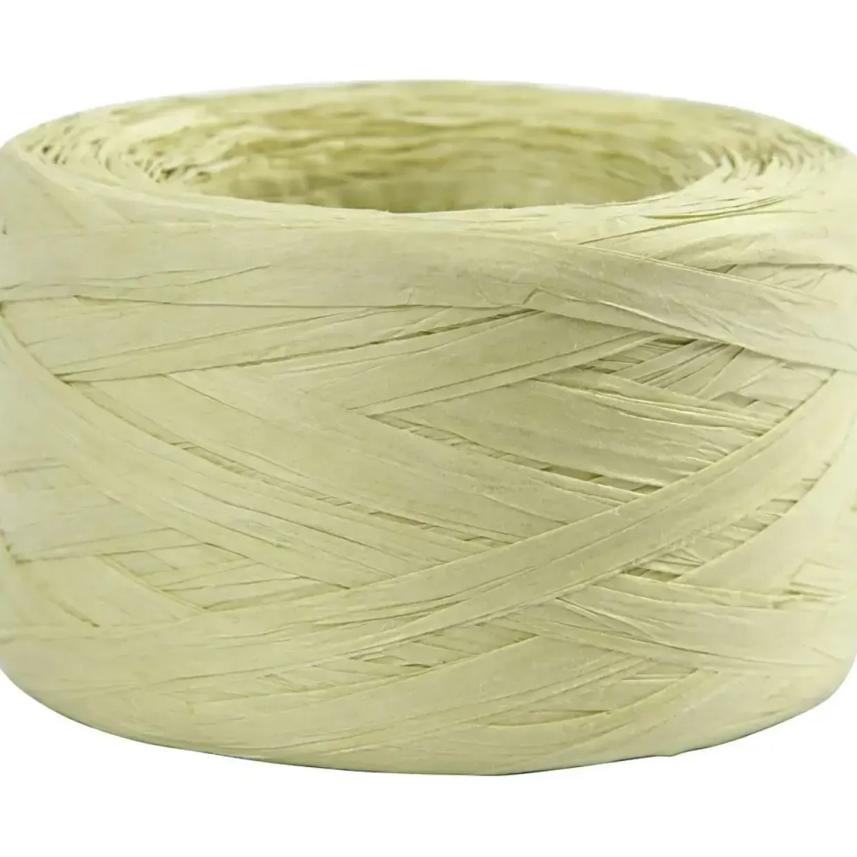 Papirgarn Raffia - B: 7-8 mm lys grøn - 100m