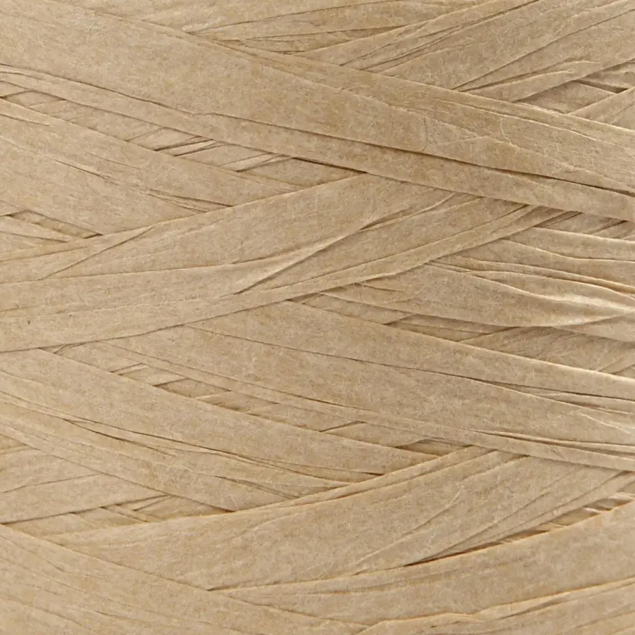 Papirgarn Raffia - Sand 7-8 mm - 100 m