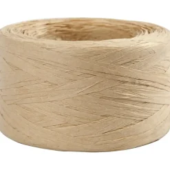 Papirgarn Raffia - Sand 7-8 mm - 100 m