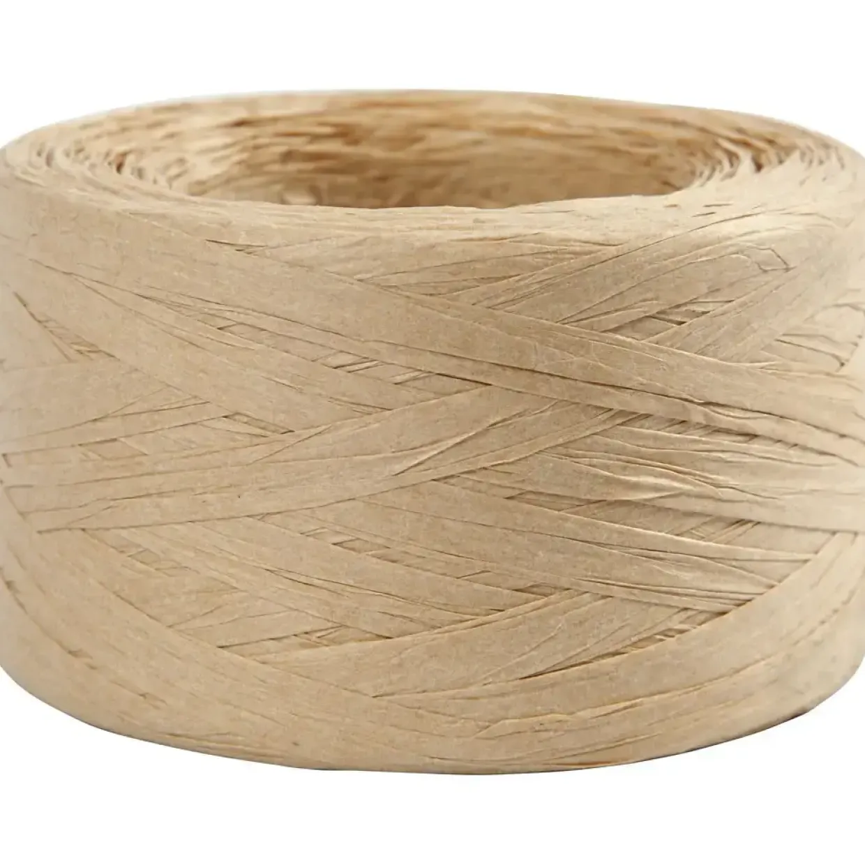 Papirgarn Raffia - Sand 7-8 mm - 100 m
