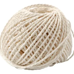 Papirgarn tykkelse 2,5-3 mm cirka 42 meter hvid | 150 gram