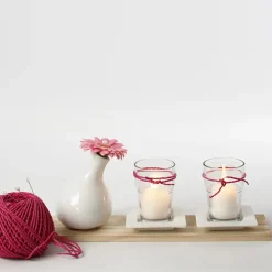Papirgarn tykkelse 2,5-3 mm cirka 42 meter pink | 150 gram