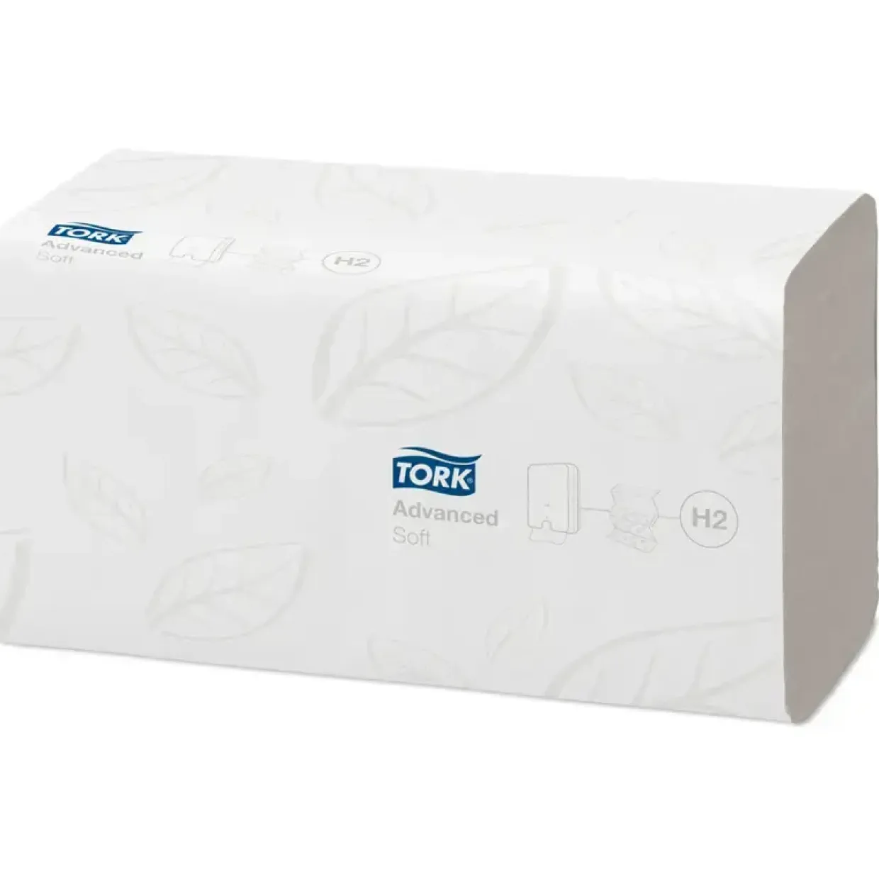 Papirhåndklæder ark, Tork 130289, Advanced, H2, 2 lag, white, 212mmx255mm, æske a 3780 stk