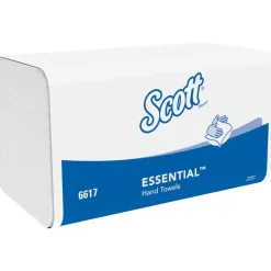 Papirhåndklæder, Kimberly-Clark Scott, 1-lags, V-fold, 21x20cm, 10,5 cm 340 ark pr pakke - 15 pakker