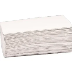 Papirhåndklæder, 2-lags, V-fold, 22x23cm, 10,9 cm, hvid, 100% genbrugspapir - 210 ark pr pakke - 20 pakker