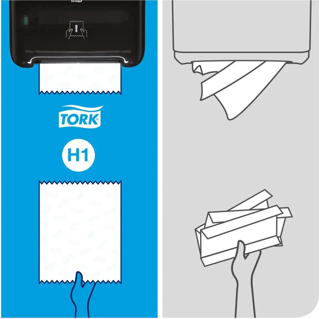 Papirhåndklæder Tork 290059 H1 Matic Universal 1-lag - 6 ruller