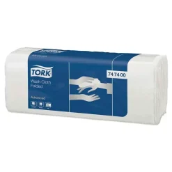 Papirhåndklæder - Tork 747400 - Vaskeklud - H3 - 4-lags - Hvid - 20x120ark