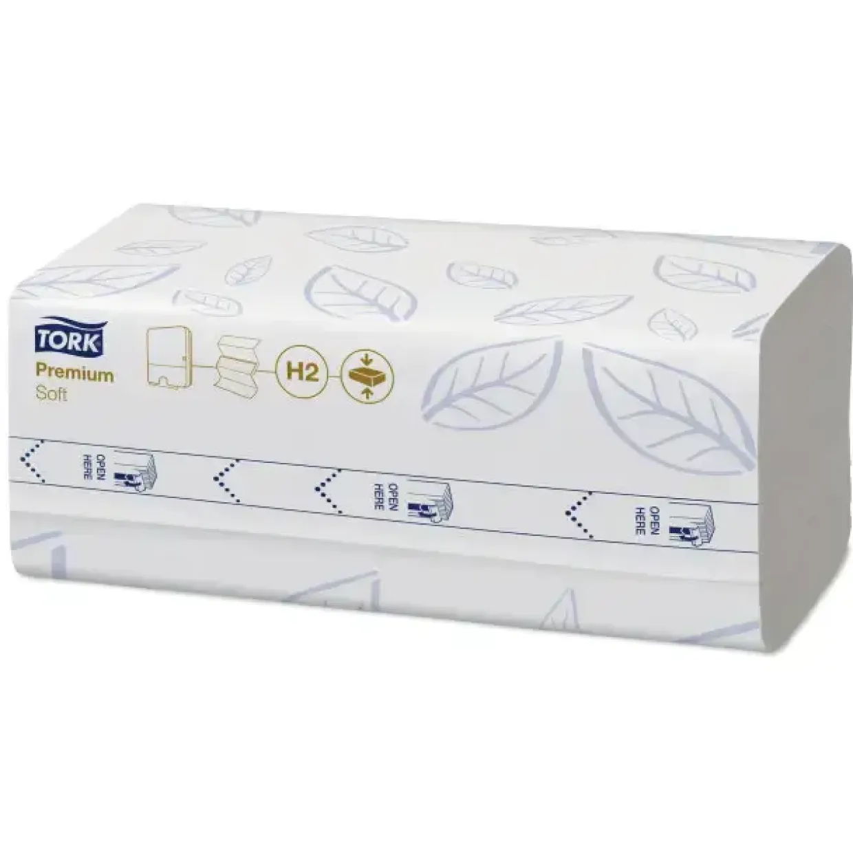 Papirhåndklæde Tork 100889 Xpress H2 soft 2-lags komprimerede 2700 ark