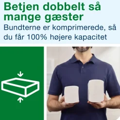 Papirhåndklæde Tork 100889 Xpress H2 soft 2-lags komprimerede 2700 ark