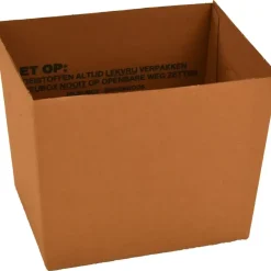 Papirkurv, brun, pap, 30 l, til kildesortering