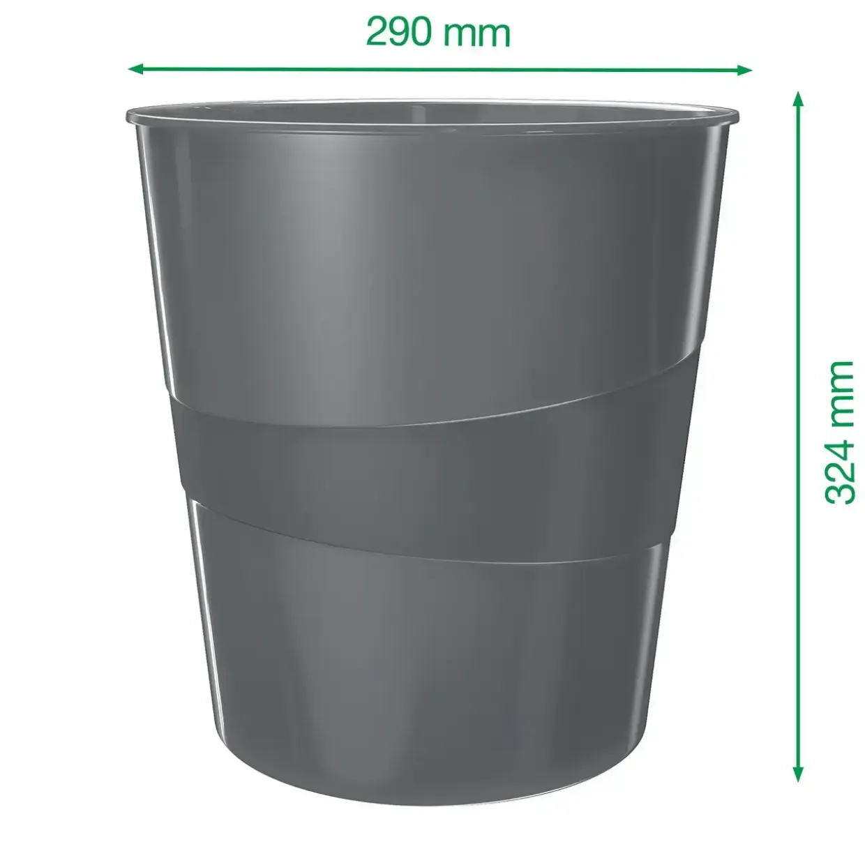 Papirkurv Leitz Plus WOW 15L rød - Køb minimum 6 stk.