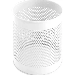 Papirkurv metal, V-part, hvid, 15 l