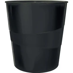 Papirkurv Plus Leitz WOW 15L sort - Køb minimum 6 stk.