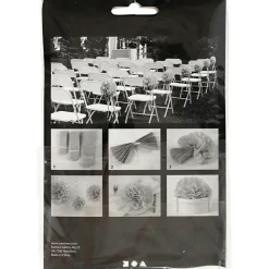 Papirpomponer diameter 20 + 24 + 30 cm 16 gram rød | 3 stk.