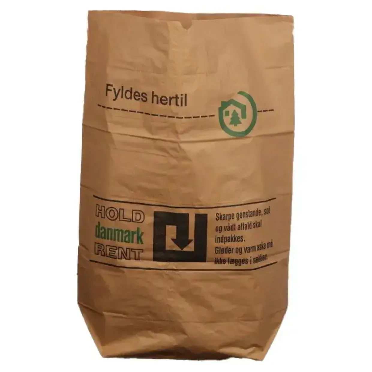 Papirsække 70x95x25cm 2-lags brun m.plastik indv - 20 stk