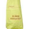Papirsæk, 1-lags, 110 l, gul, papir, 70x95+25cm, påtrykt "Klinisk risikoaffald", 50 my - 20 stk