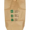 Papirsæk, Robus, 2-lags, 110 l, brun, papir, 70x95+25cm, vådstærk, med tryk - 20 stk