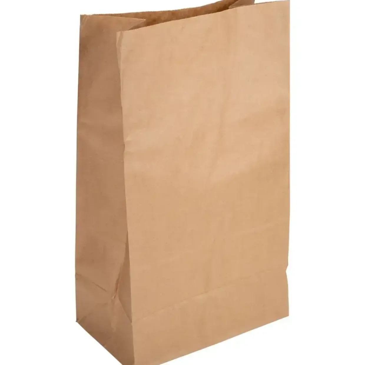 Papirspose - 25 x 15 x 43 cm - brun - 70 g/m2 - klodsbund - 200 stk