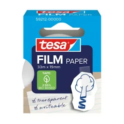 Papirtape, TESA Tesafilm, 19mmx33.00m, transparent 1 reel