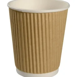 Papkrus Kaffebæger, 9 cm, Ø8 cm, 24 cl, 28 cl, brun - 500 stk