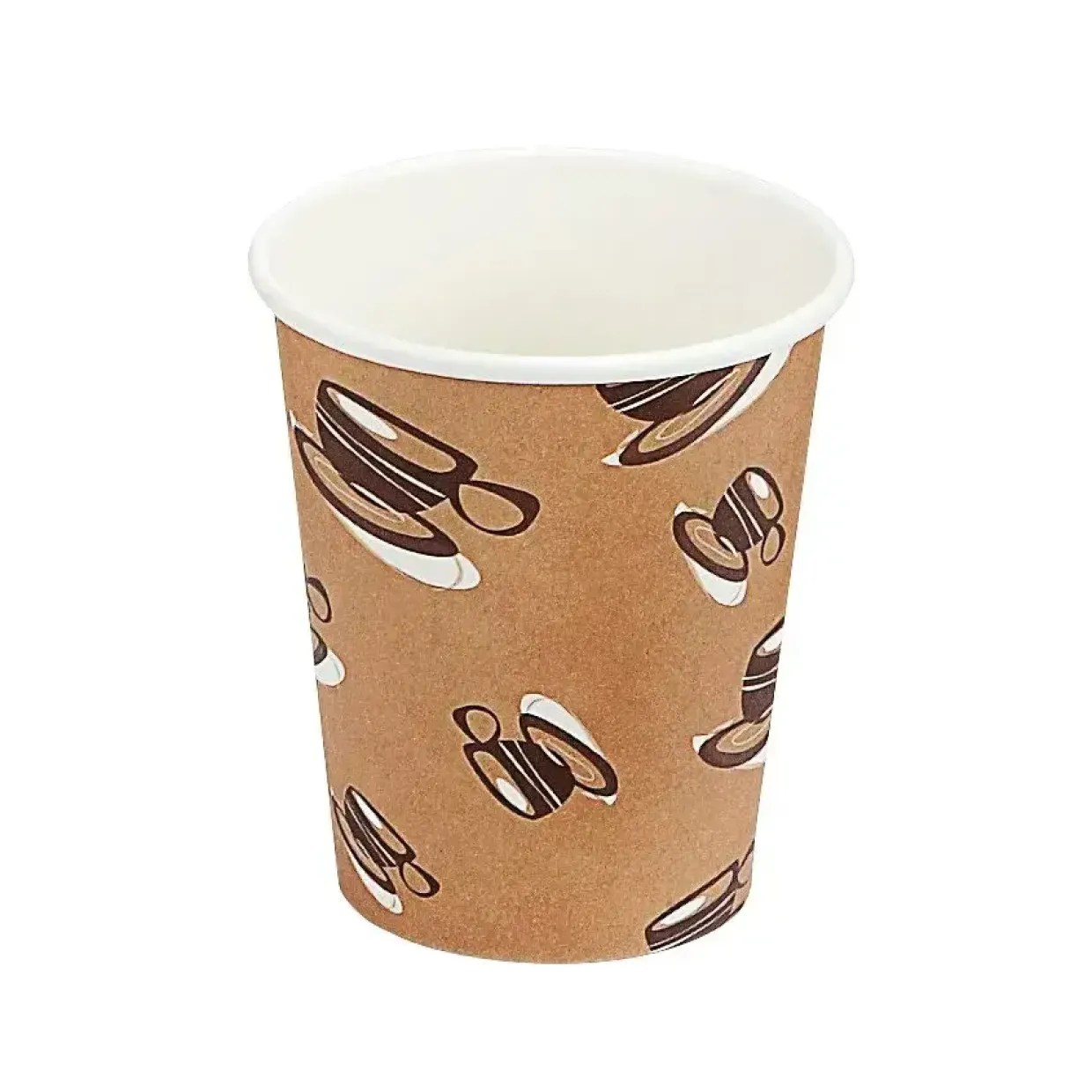 Papkrus kaffekopper Single Wall 25 cl - 1000 stk