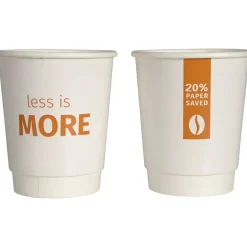 Papkrus - LessIsMore 24/28cl Ø8cm 9cm Doublewall - 500 stk