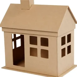 Papmaché Hus - 23x22,5x14,5 cm - 1 stk