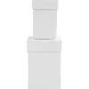 Papæske med låg str. 4,5+6 cm H: 7+9 cm hvid - 2 æsker