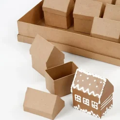 Papæsker formet som hus 6 x 8,5 cm Højde 10,5 cm - 20 stk
