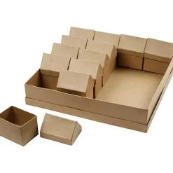 Papæsker formet som hus 6 x 8,5 cm Højde 10,5 cm - 20 stk