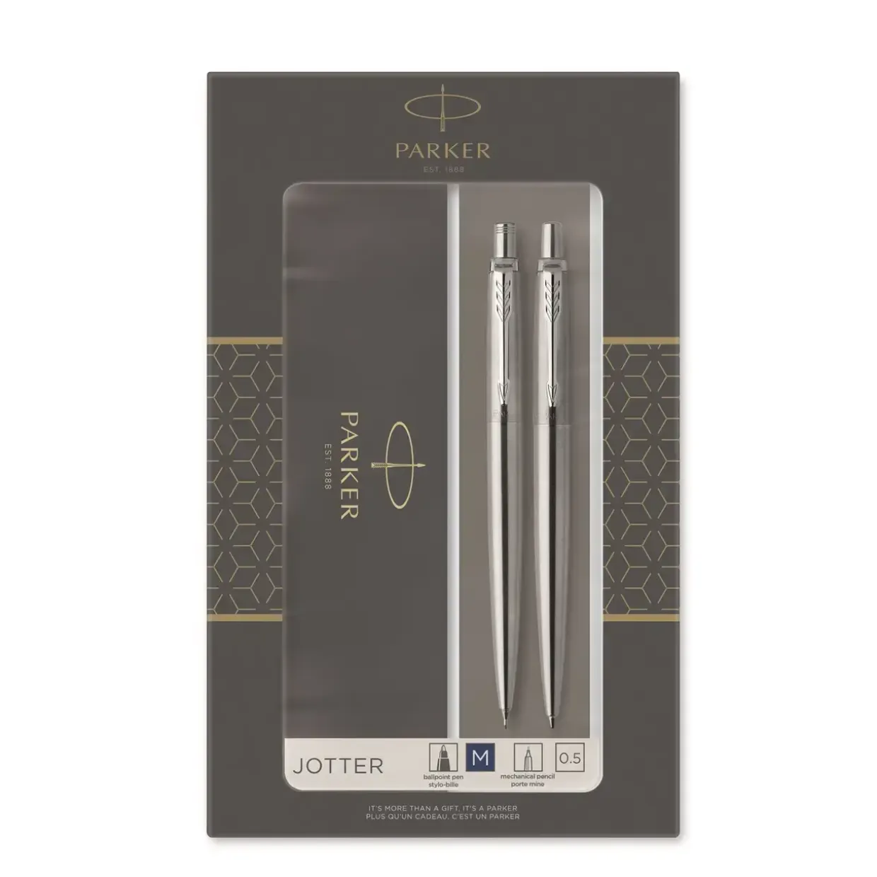 Parker Duosæt Jotter CT - kuglepen+stiftblyant sølv