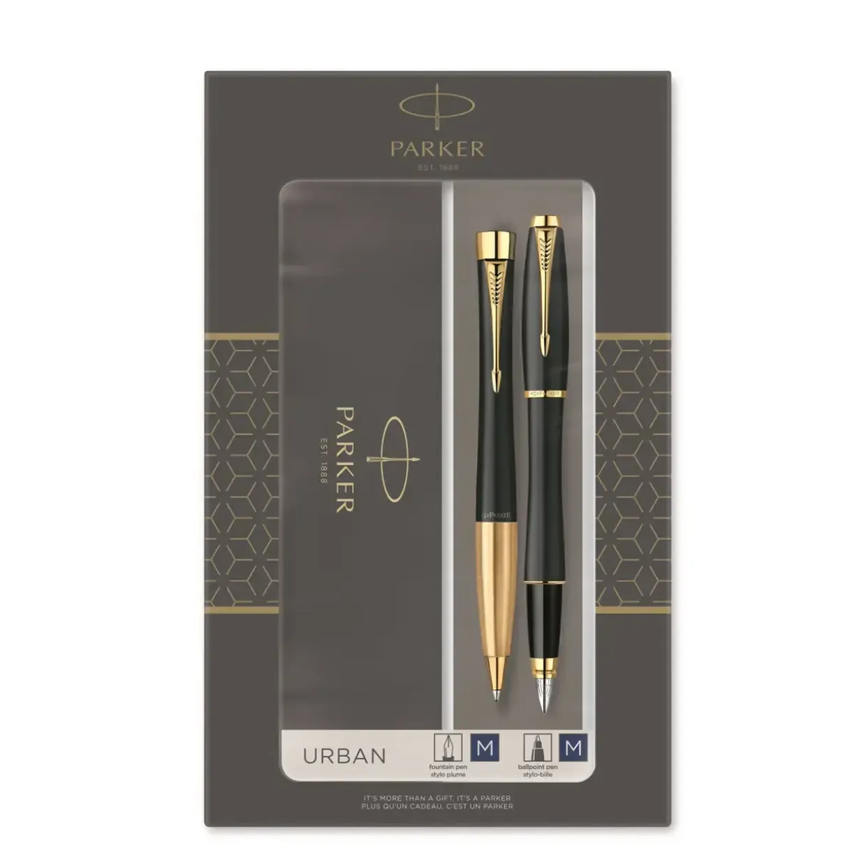 Parker Duosæt Urban GT - kuglepen+fyldepen mat sort