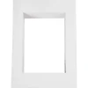 Passepartout karton 19,8 x 28,0 cm udskæring 13,5 x 19 cm hvid - 100 stk.