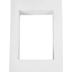 Passepartout karton 19,8 x 28,0 cm udskæring 13,5 x 19 cm hvid - 100 stk.