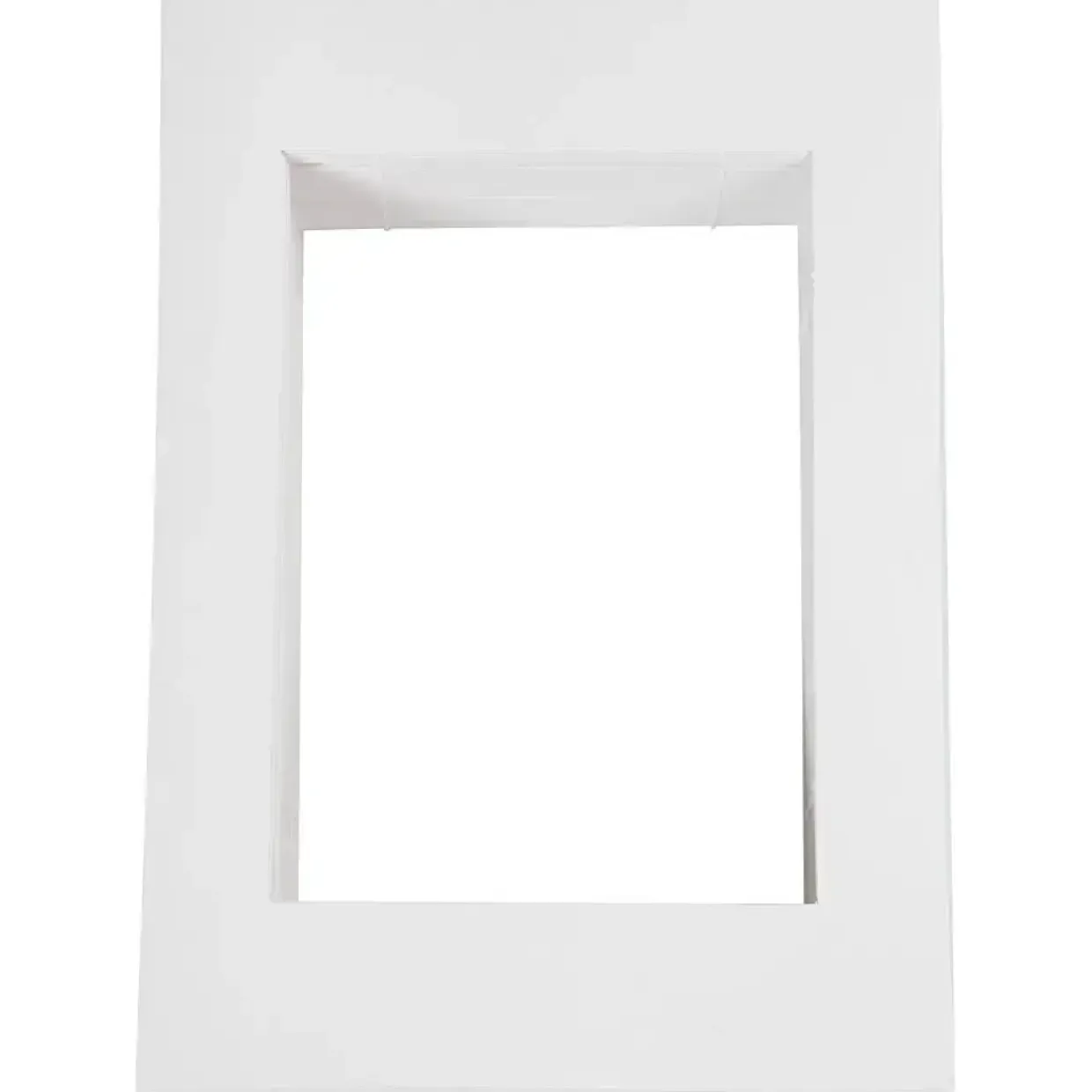Passepartout karton 19,8 x 28,0 cm udskæring 13,5 x 19 cm hvid - 100 stk.