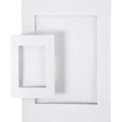 Passepartout ramme A4+A6 ass. udskæring 6,5 x 12,5 +16 x 21 cm hvid - 120 stk